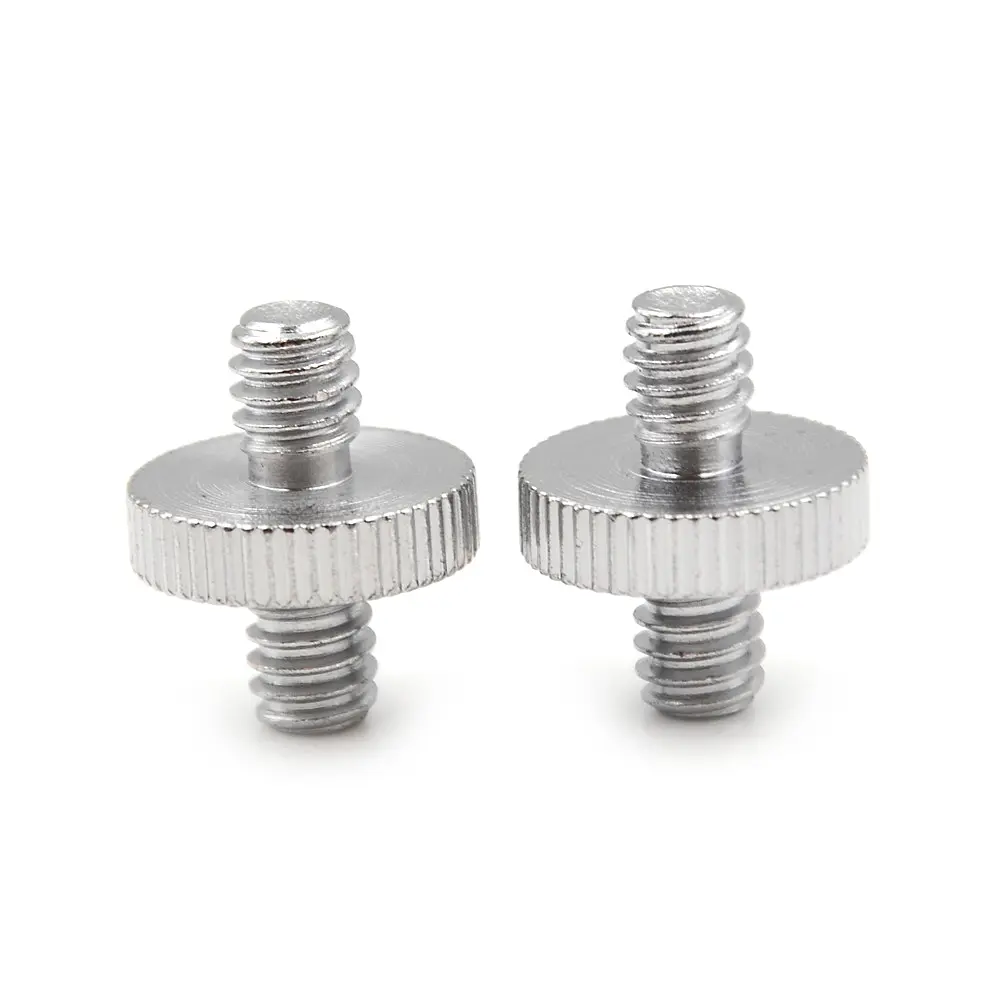 1/4" Male to Threaded Metal Adapter 1/4 Inch Double Screw Supports Tripod Stand Camera Accessories