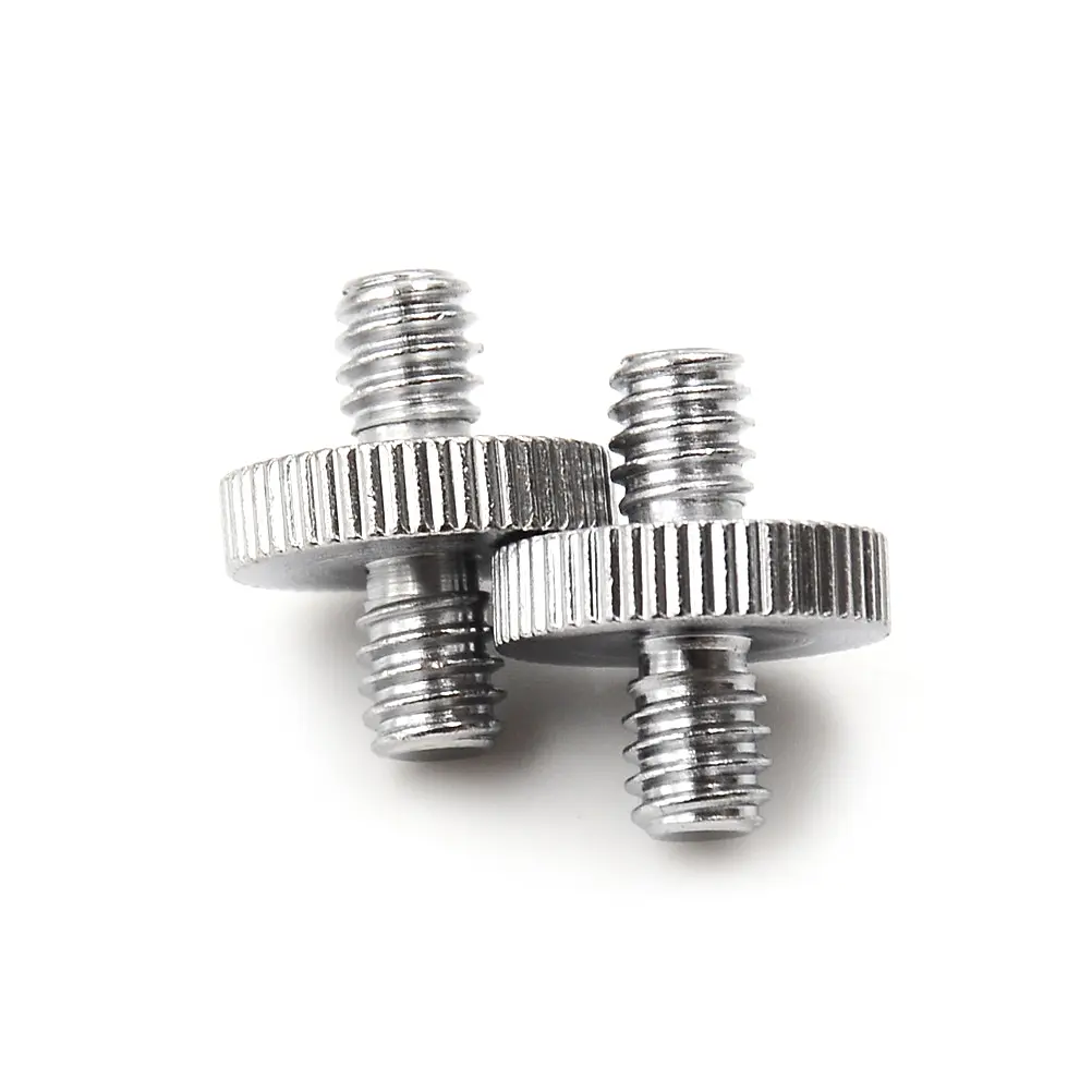 1/4" Male to Threaded Metal Adapter 1/4 Inch Double Screw Supports Tripod Stand Camera Accessories