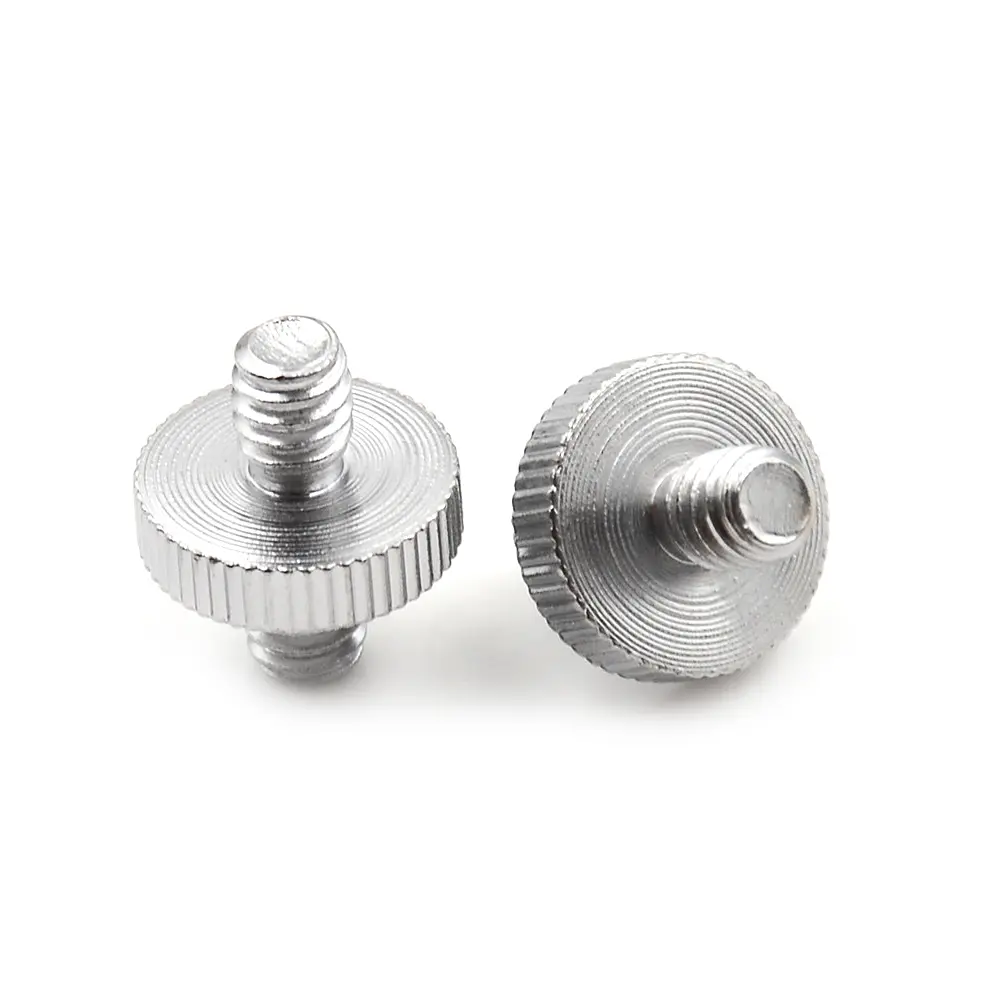 1/4" Male to Threaded Metal Adapter 1/4 Inch Double Screw Supports Tripod Stand Camera Accessories