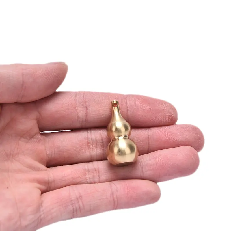 Chinese Fengshui Small Bronze Bottle Gourd Calabash Cucurbit Pendant