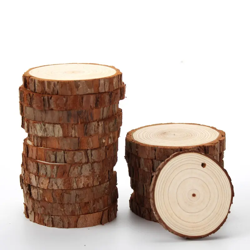 Natural Round Wooden Slice Glass Cup Mat Coaster Tea Coffee Mug Drinks Holder DIY Tableware Durable Kitchen Home Decor