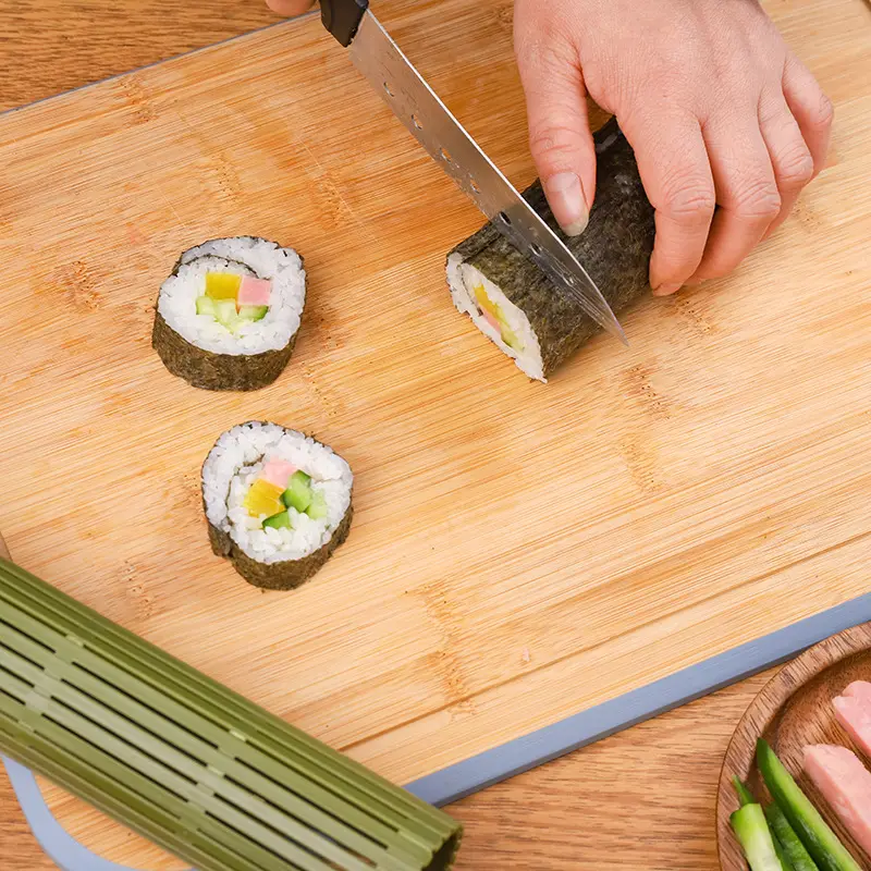 Green Sushi Rolling Curtain PP Plastic Bamboo Mats Korean Seaweed Nori Wrap Roll Moulds
