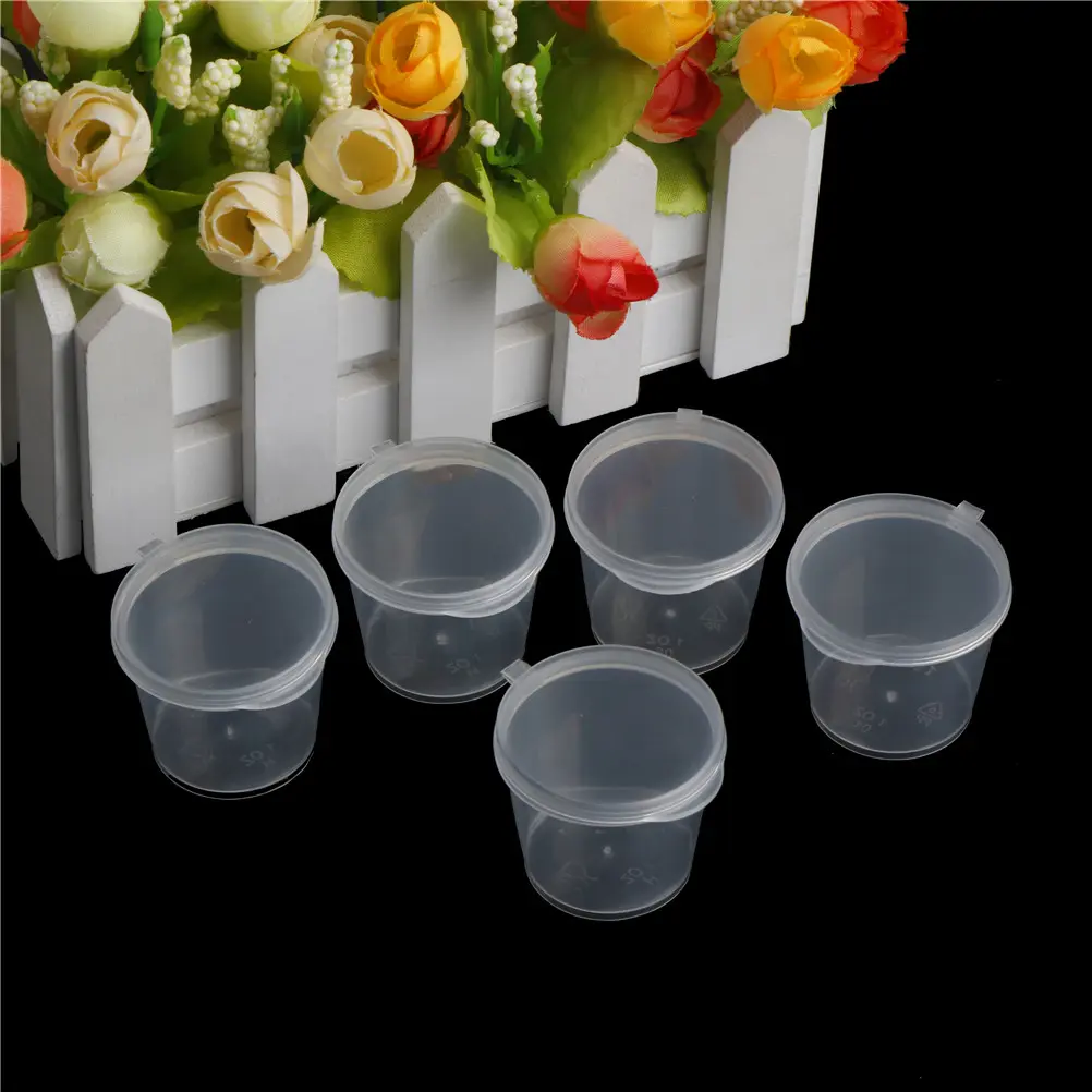 100Pcs Food Grade Seasoning Container Sauce Boxes Takeaway Packing Box Disposable Cups for Oil, Vinegar, Garlic & Chilli