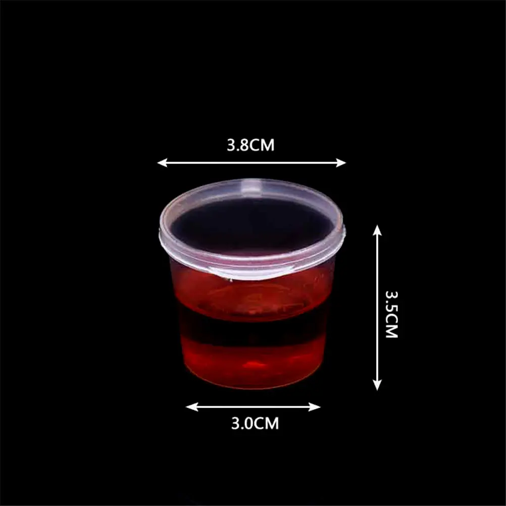 100Pcs Food Grade Seasoning Container Sauce Boxes Takeaway Packing Box Disposable Cups for Oil, Vinegar, Garlic & Chilli