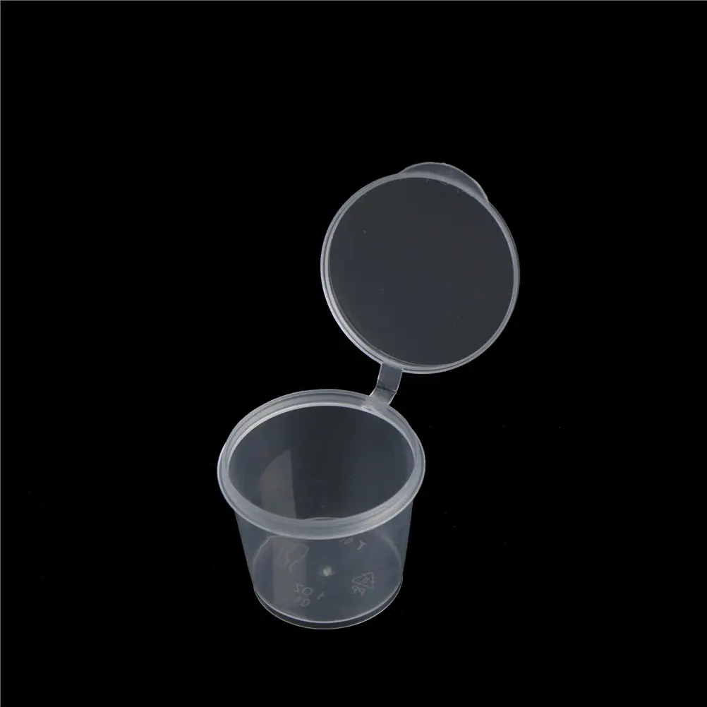 100Pcs Food Grade Seasoning Container Sauce Boxes Takeaway Packing Box Disposable Cups for Oil, Vinegar, Garlic & Chilli