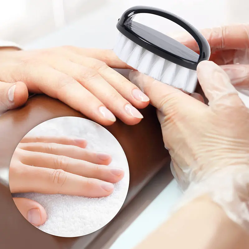 Nail Cleaning Brush Art Round Head UV Gel Powder Dust Clean Remover Manicure Pedicure Scrubbing Tool Finger Care