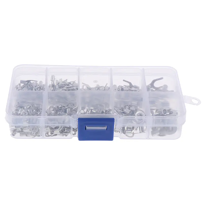 320Pcs New Hot Brass Material 10 In 1 Terminal M3~M6 Installation Screw Hole Uninsulated Ring Fork U-shaped Kit