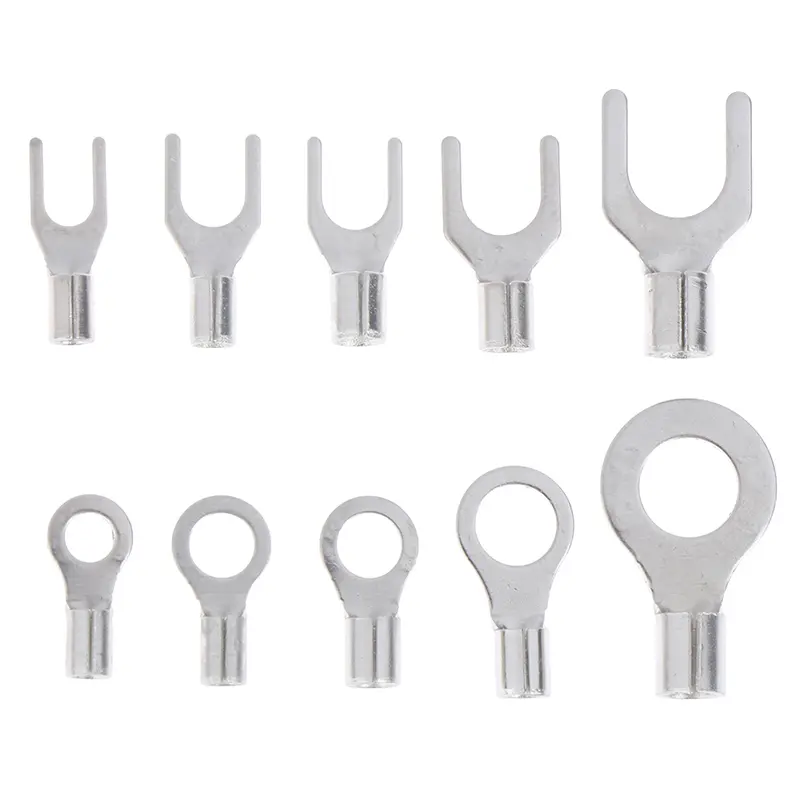 320Pcs New Hot Brass Material 10 In 1 Terminal M3~M6 Installation Screw Hole Uninsulated Ring Fork U-shaped Kit