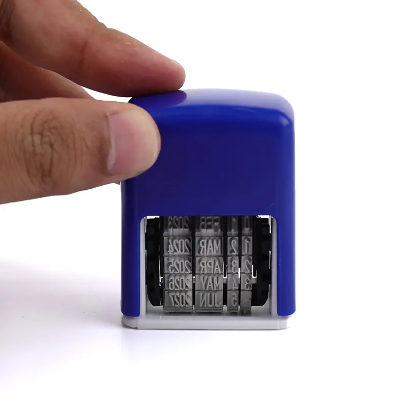 1Pc Stamping Mud Set DIY Handle Account Date Stamps Mini Self-Inking Stamps For Office Escolar Supplies Emboss