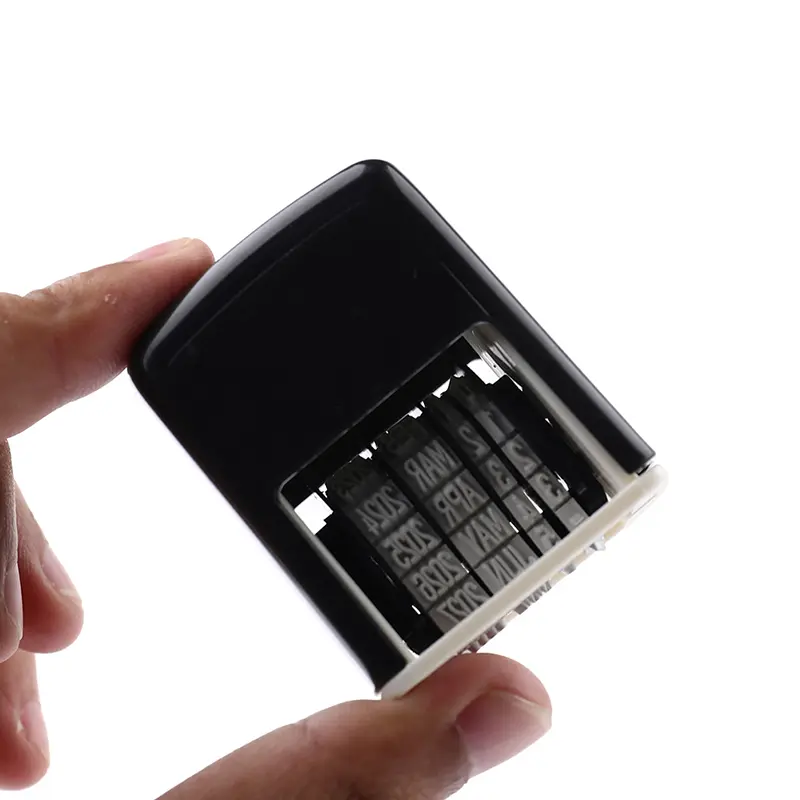 1Pc Stamping Mud Set DIY Handle Account Date Stamps Mini Self-Inking Stamps For Office Escolar Supplies Emboss