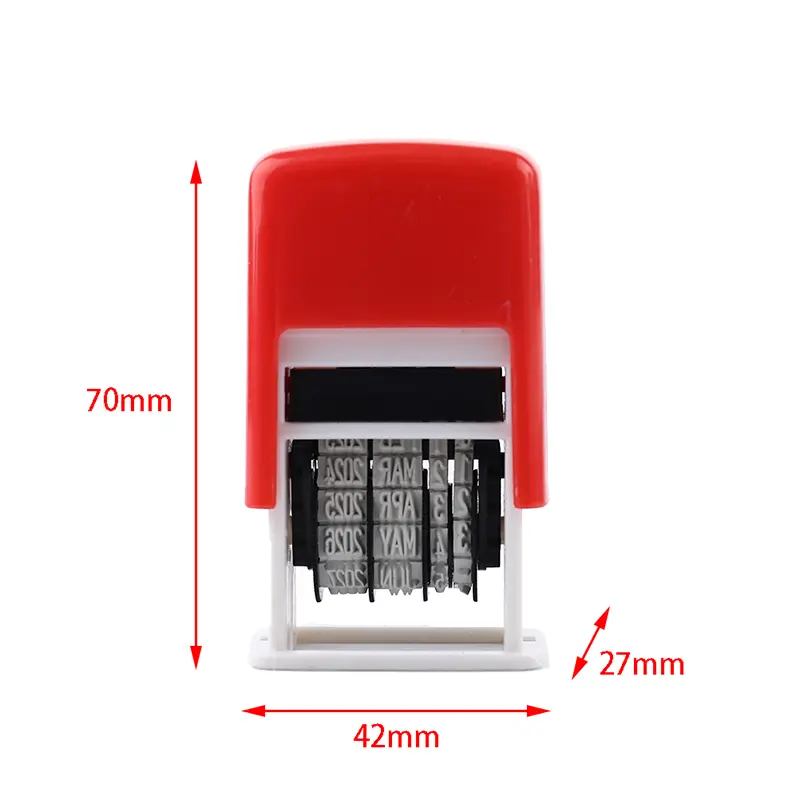 1Pc Stamping Mud Set DIY Handle Account Date Stamps Mini Self-Inking Stamps For Office Escolar Supplies Emboss