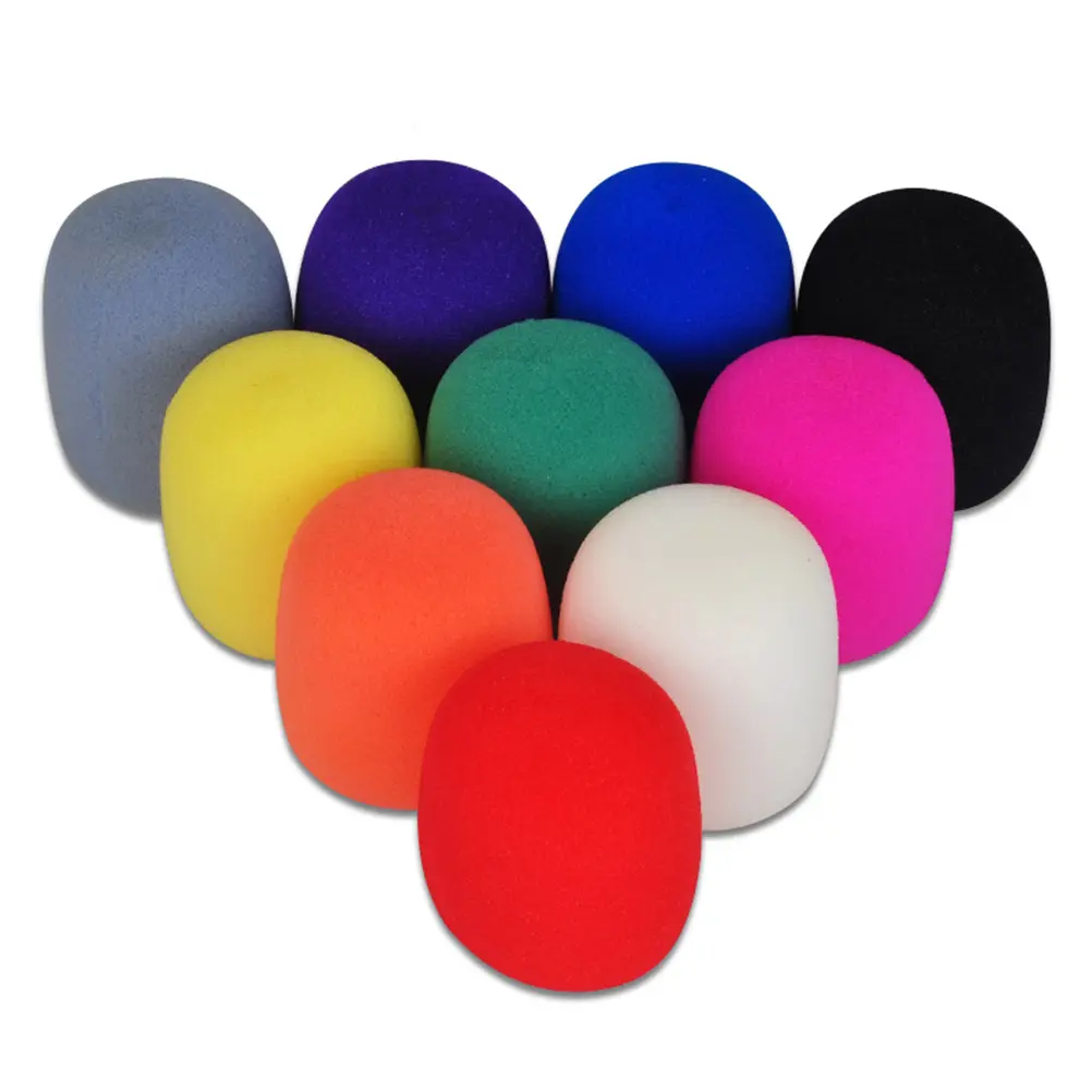 1pc Mix Colors Sponge Microphone Set Replacement Foam DJ Stage Windshield Wind Shield Cover Thick Washable