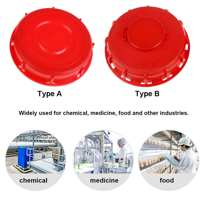 Red IBC Lid Water Liquid Storage Tank Fitting Plastic Cover Cap Adaptor