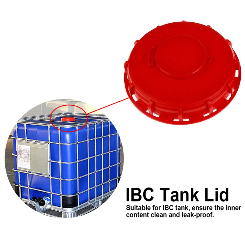 Red IBC Lid Water Liquid Storage Tank Fitting Plastic Cover Cap Adaptor