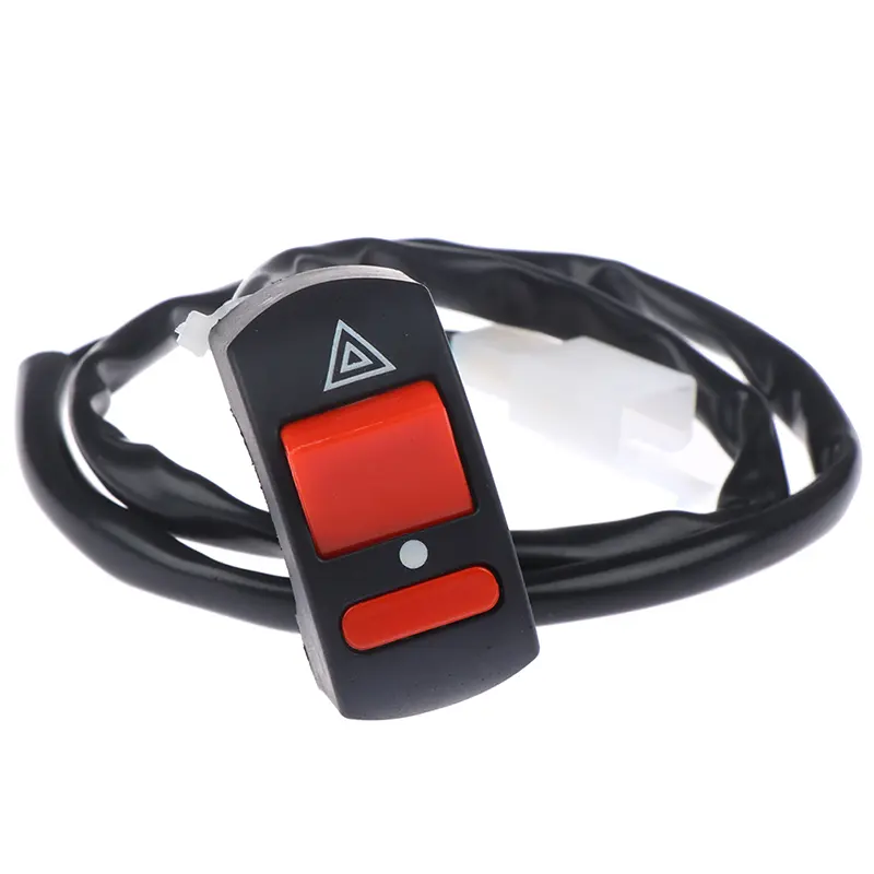 Motorcycle Handlebar Light Switch ON-OFF Button Accident Hazard Light Switch