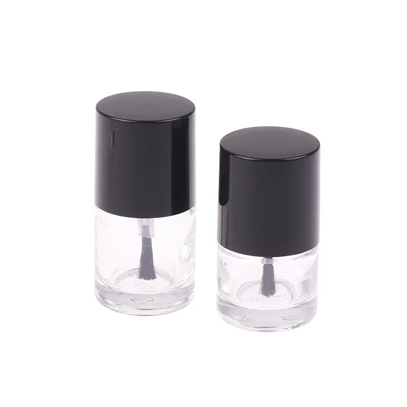 5/10/15ml Transparent Empty Nail Polish Glass Bottle Cosmetic Container Refill With Lid Brush