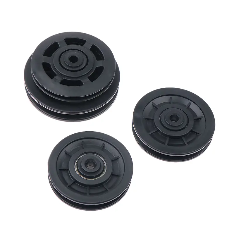 1Pc Bearing Pulley for Fitness Equipment Parts Pulley Wheel Round Black Wheel Cable Gym Fitness Equipment Machine Accessories
