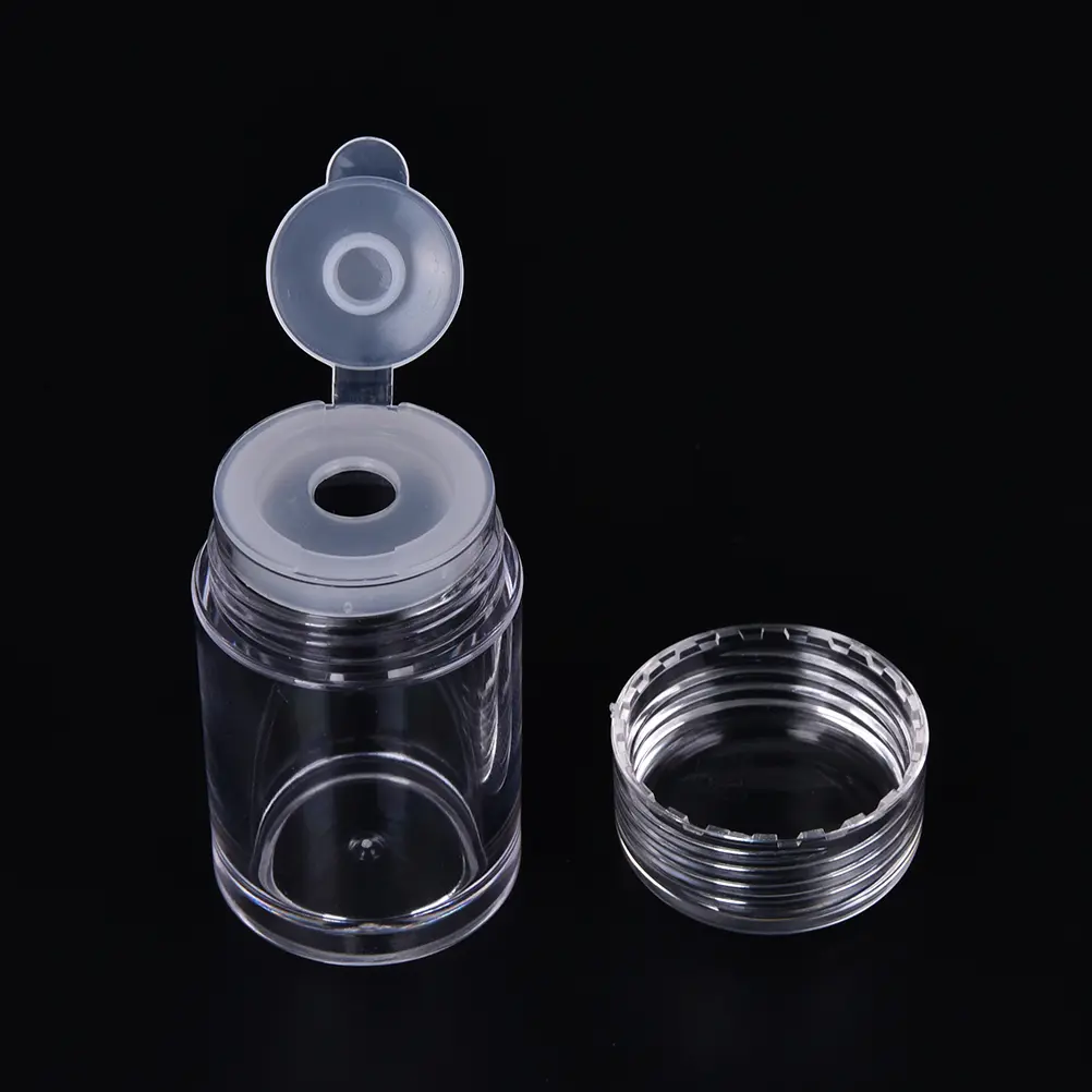 10ml Refillable Nail Glitter Powder Container With 1/3/12 Holes Clear Plastic Loose Bottle Eye Shadow