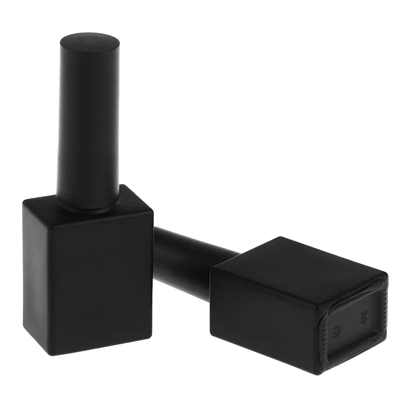 15ml Black Nail Polishing Bottle Gel Empty with Brush Glass Blending Touch-up Container