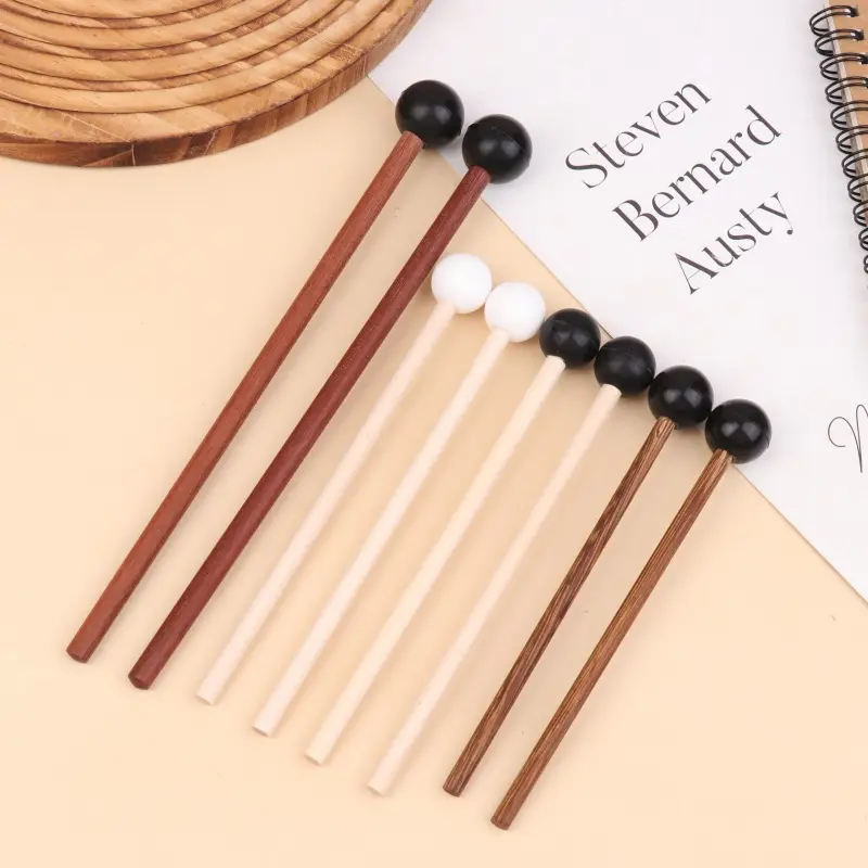 2Pcs/Set Silicone Wooden Drum Hammer Tongue Drum Mallet for Children's Drumstick Percussion Musical Instrument Part