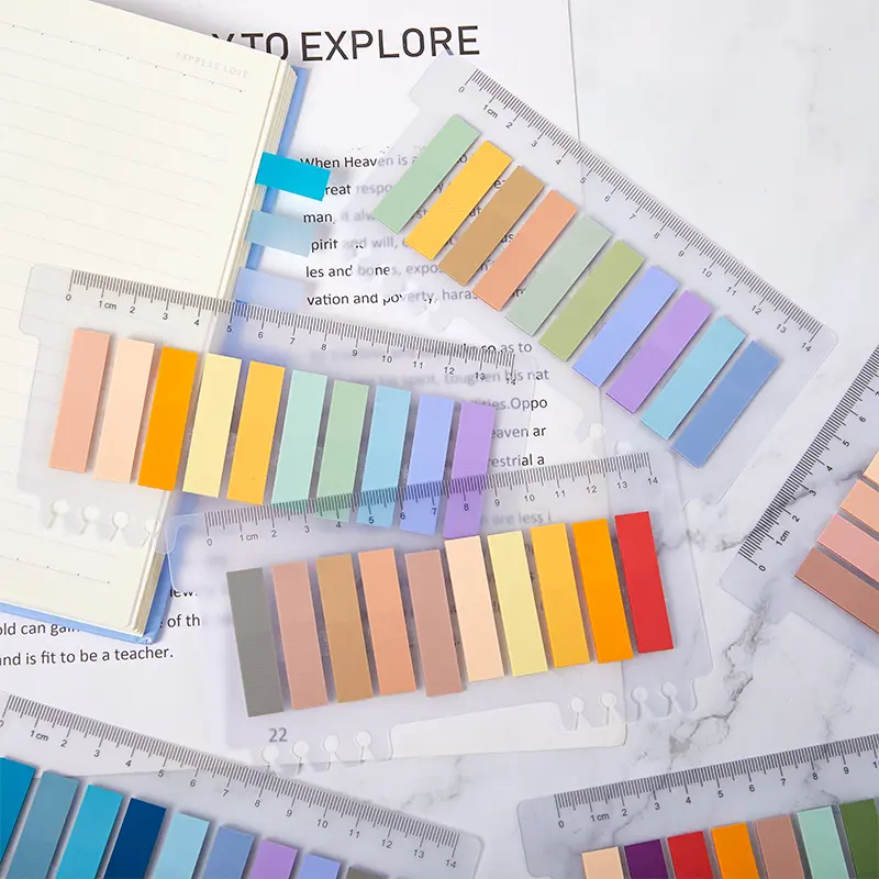 200 Sheets Morandi Color Sticky Notes Page Markers Memo Pad Stickers Cute Index Tabs Notepad Office School Supplies