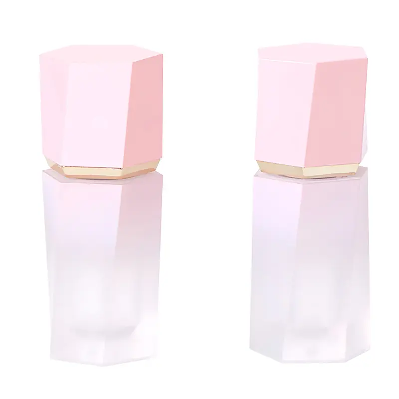 7ML Plastic Lip Gloss Tubes DIY Lipstick Refillable Empty Cosmetic Container Travel Essentials Gradient Pink Makeup Tool