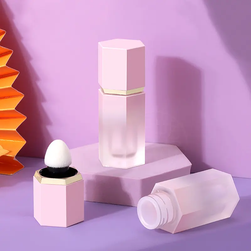 7ML Plastic Lip Gloss Tubes DIY Lipstick Refillable Empty Cosmetic Container Travel Essentials Gradient Pink Makeup Tool