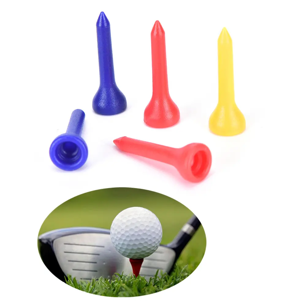 100Pcs/set 36mm Plastic Golf Tees Colorful Pride Professional  Accessories Cup Ball Nail With Scale Tools