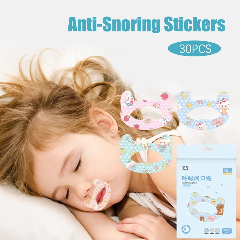 30Pcs/Box Anti-Snoring Stickers For Children Sleep Closed-mouth Breathing Correction Patch Shut Up Orthosis Tape