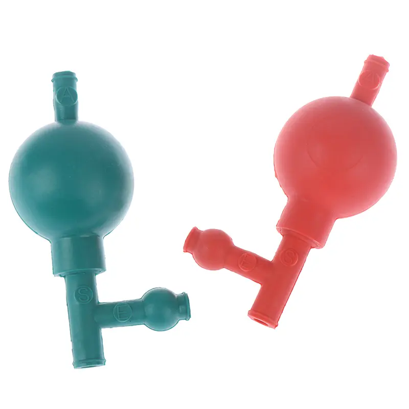 Professional Lab Rubber Suction Bulb Safe Pressure Quantitative Pipette Filler with 3 Valves