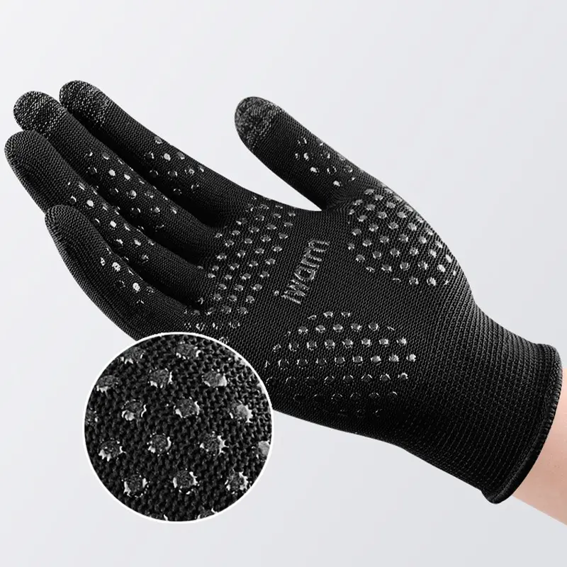 1 Pair Full Fingers Gloves Waterproof Cycling Outdoor Sports Running Motorcycle Ski Touch Screen Fleece for Men Women