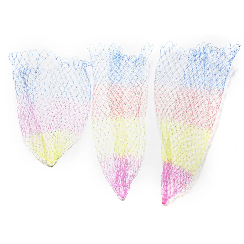 3 Sizes Nylon Fishing Nets Collapsible Tools Rhombus Mesh Hole Depth Folding Landing Dip Net Woven Bag