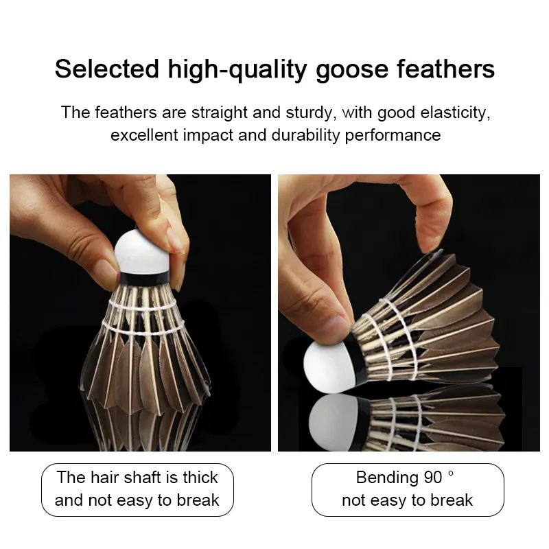 3pcs/set Durable Badmintons Competition Training Badminton Goose Feather Ball