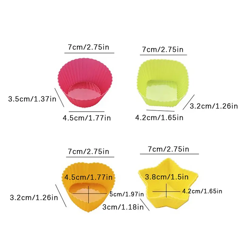 4 Pcs Silicone Lunch Box Dividers, Bento Bundle Dividers For Kids Accessories