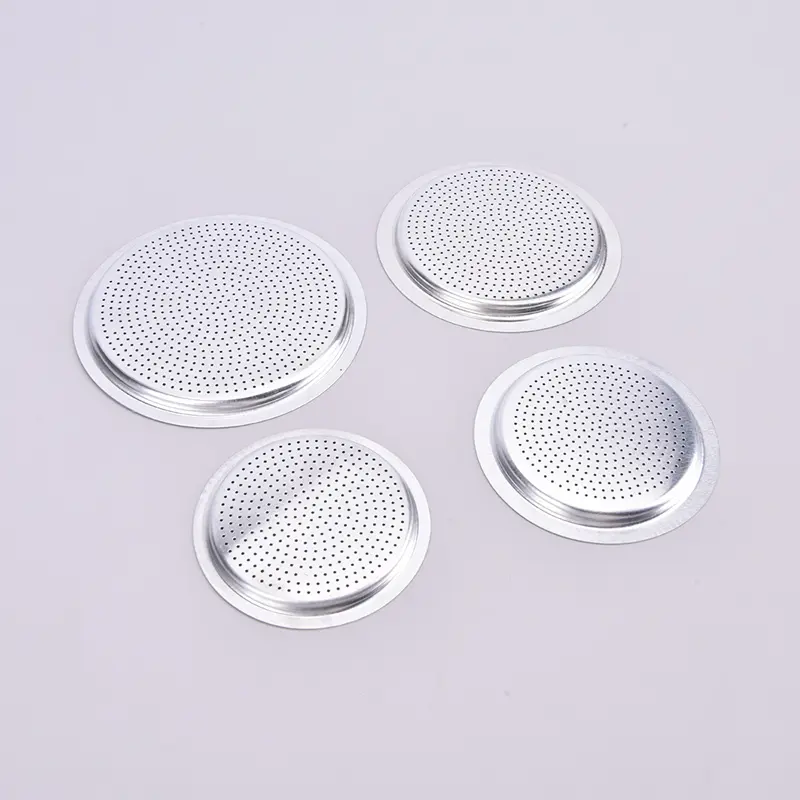 3 Silicone Gaskets And 1Pc Aluminum Filter Moka Pot With 3/6/9/12 Cup Express Coffee Bottle Replacement Compatible