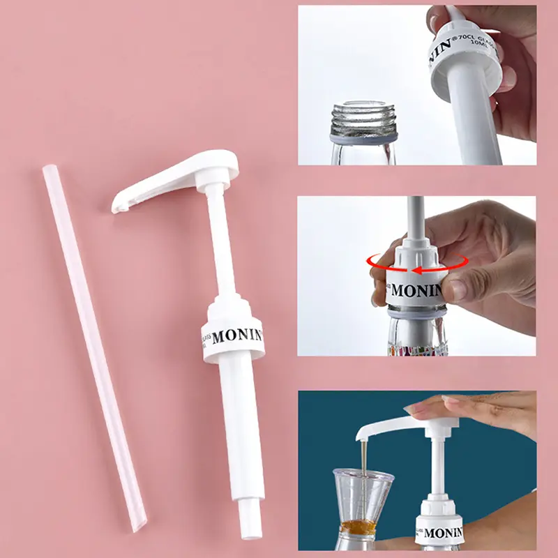 Coffee 1 Liter Dispenser Syrup Pump Black Liquid Dispenser for Monin Syrup 10Ml Juice Bottle Dispenser Pump