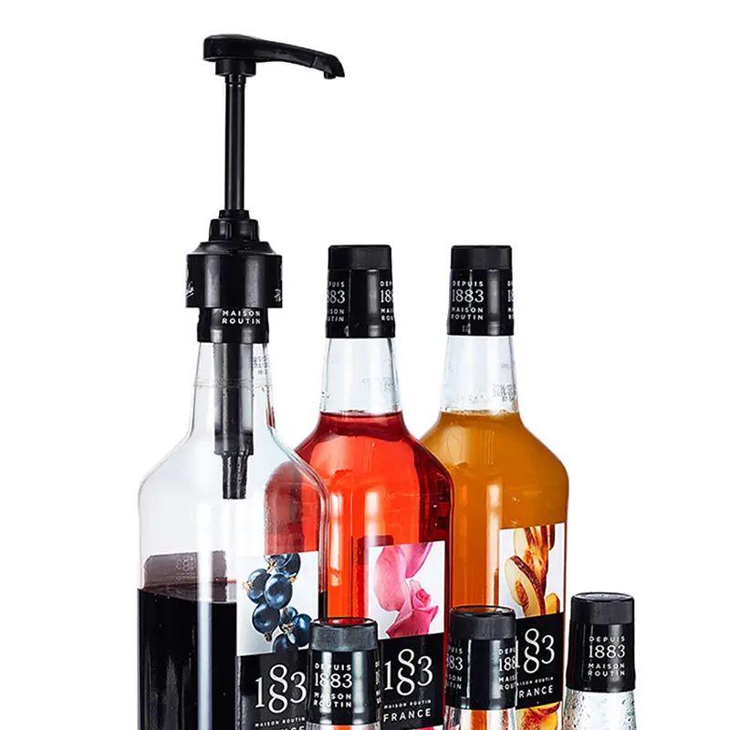 Coffee 1 Liter Dispenser Syrup Pump Black Liquid Dispenser for Monin Syrup 10Ml Juice Bottle Dispenser Pump