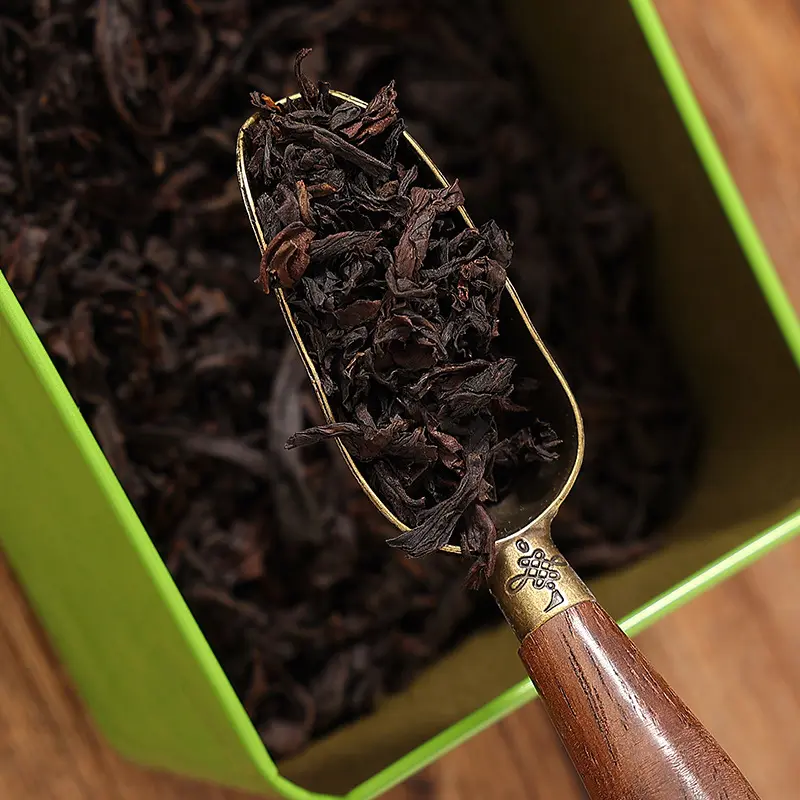 1 Pc Sandalwood Handle Alloy Teaspoon Small Tea Scoop Kung Fu Ceremony Accessories