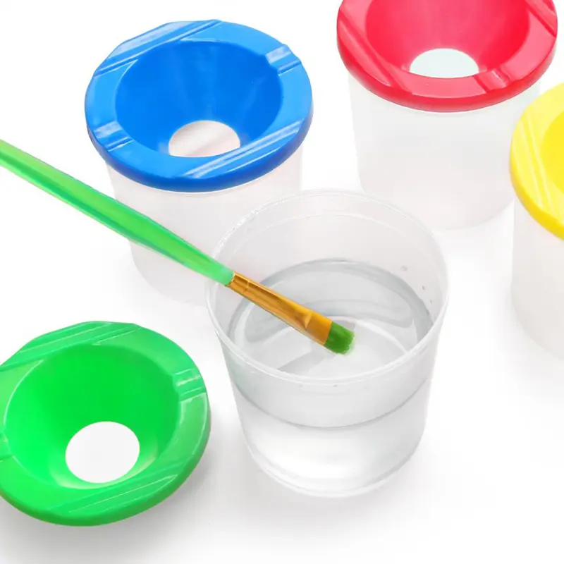 Painted Art Pen Washing Cup Plastic Transparent Multifunctional Bucket Watercolor Paint Painting