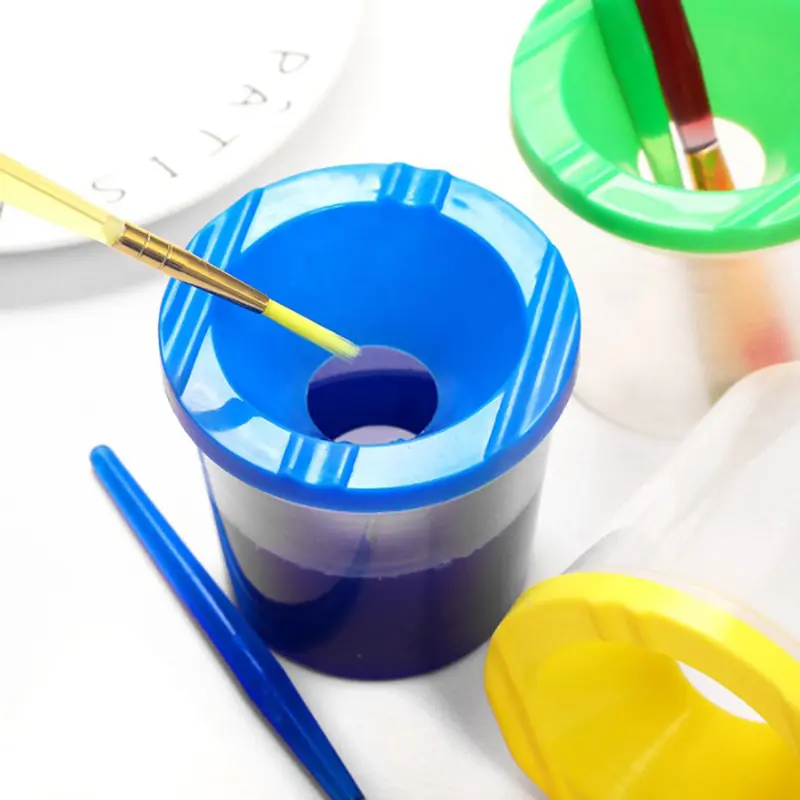Painted Art Pen Washing Cup Plastic Transparent Multifunctional Bucket Watercolor Paint Painting