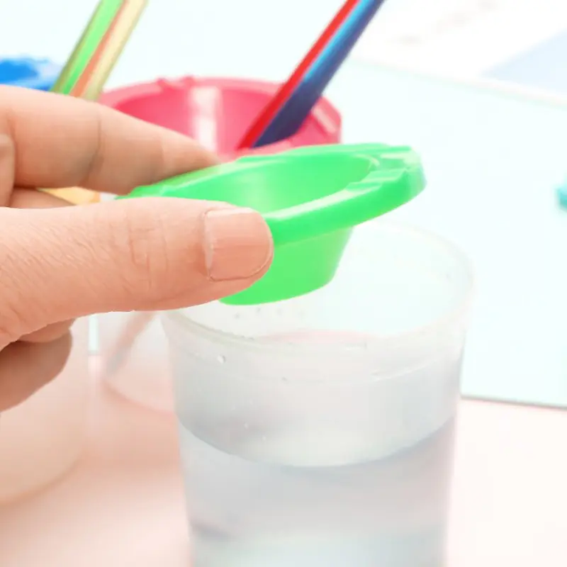 Painted Art Pen Washing Cup Plastic Transparent Multifunctional Bucket Watercolor Paint Painting