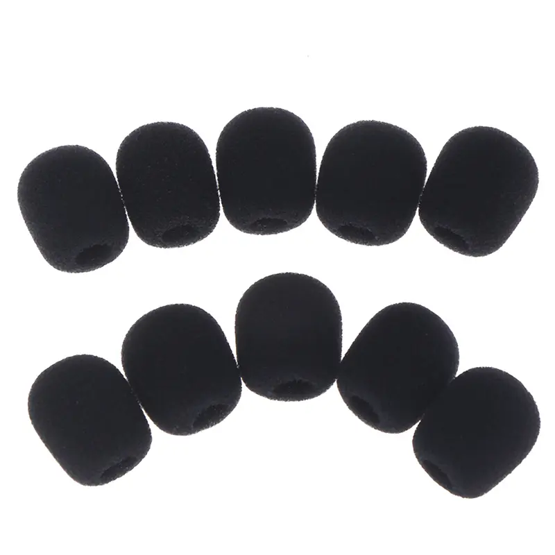 10pcs/set Headset Replacement Foam Microphone Cover Telephone Mic Case Windscreen Windshied Sponge