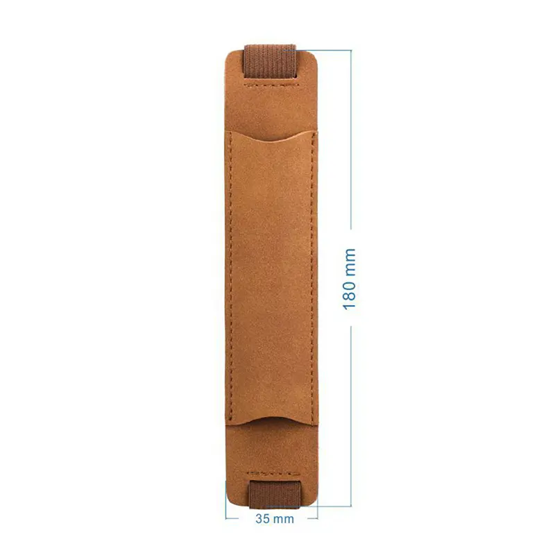 Adjustable Elastic Band Pen Holder PU Leather Sleeve Pouch Notebook 8-1.5 Inch Detachable