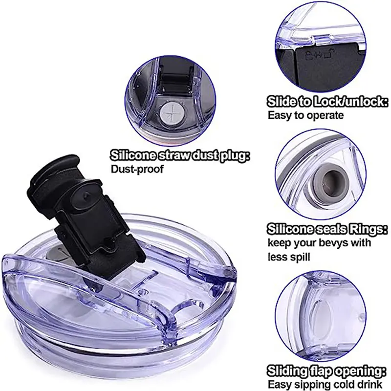 For Ozark Trail Rtic Tumbler 30oz/40oz Bottle Sealing Cover Spill Proof Plastic Cup Lids Cap