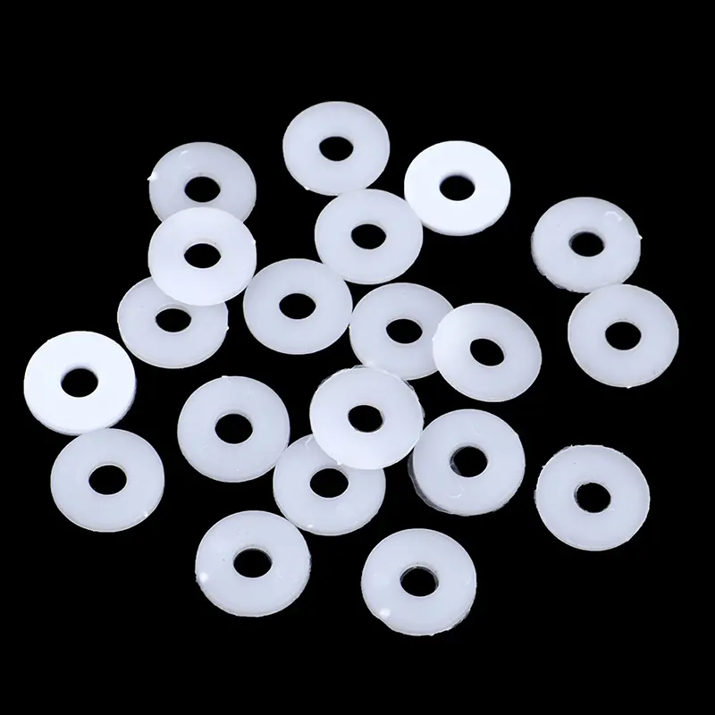 20Pcs/Set White Plastic Nylon Flat Washer Plane Spacer Airless Spraying Machine Extension Rods Gaskets Nylon Spacers