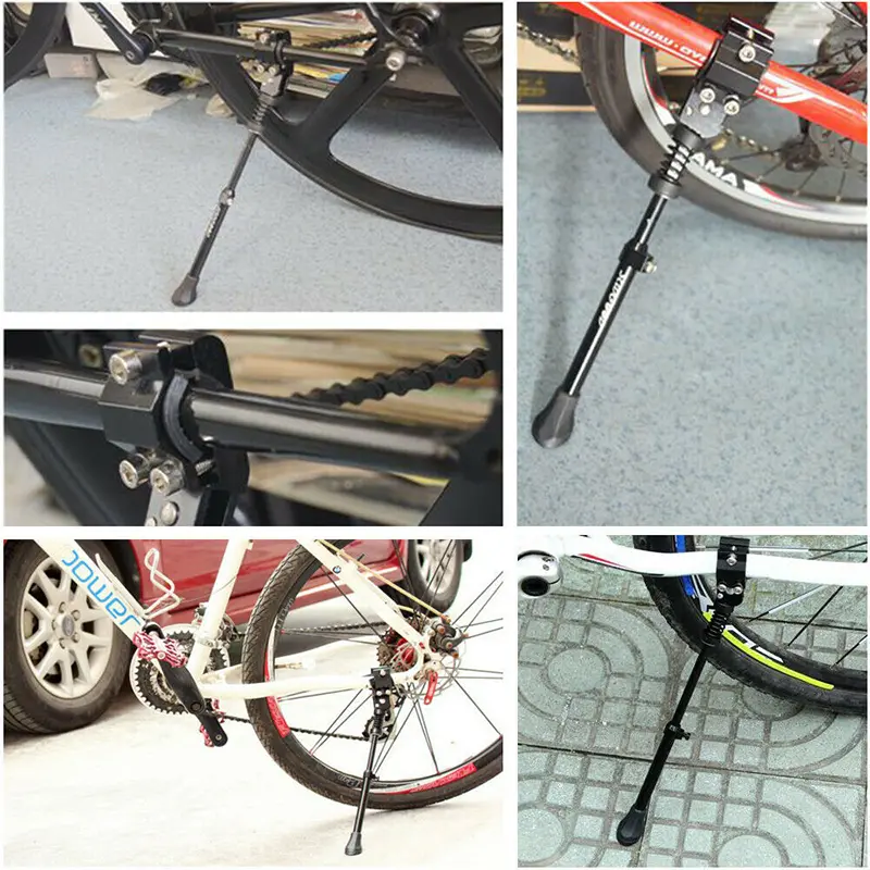 1pc Adjustable Bicycle Kickstand 26-36cm Mountain Bike MTB Aluminum Side Rear Kick Stand Solid and Reliable Accessories