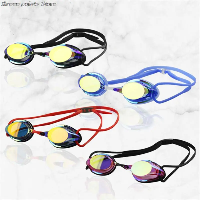 Electro-coated Swimming Goggles Professional Competition Training Adult Anti-fog Waterproof Racing