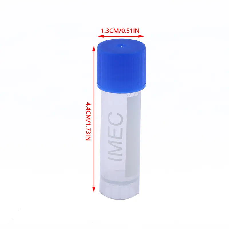 50Pcs 1.8ml(2ml) Plastic Graduated Cryovial Test Tube Freezing Sample Cold Storage Tubes With Screw Cap