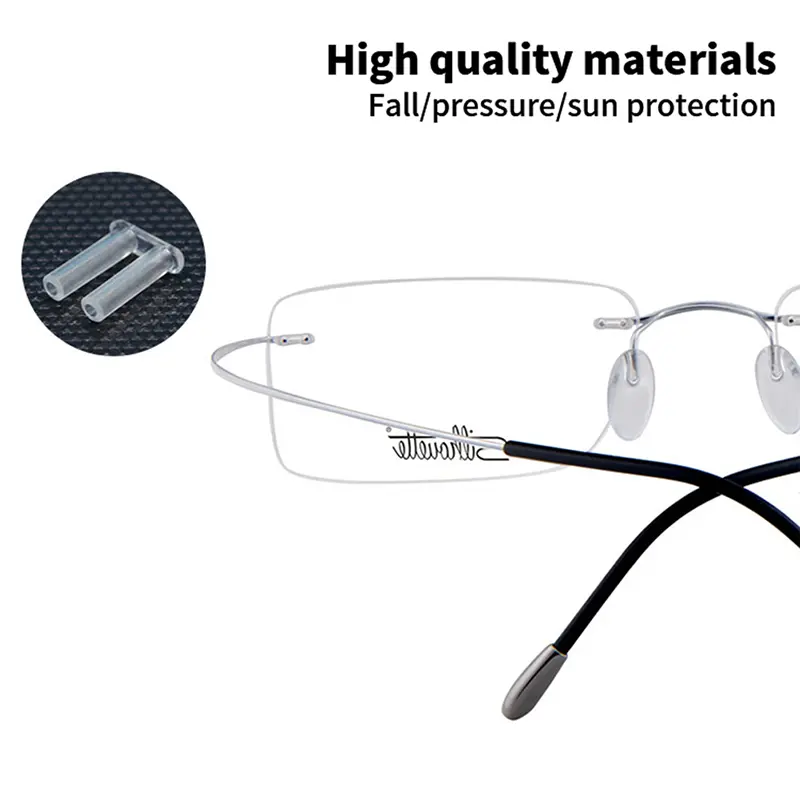 100 Pcs/Set Double Rubber Plug For Frameless Glasses Spare Buckle Prescription Glass Equipment Accessories