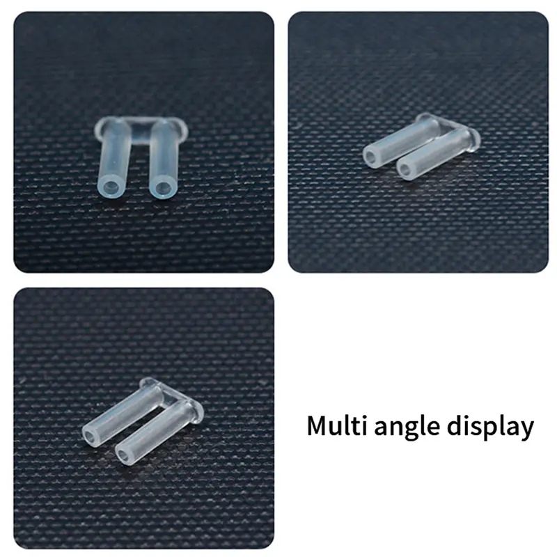 100 Pcs/Set Double Rubber Plug For Frameless Glasses Spare Buckle Prescription Glass Equipment Accessories
